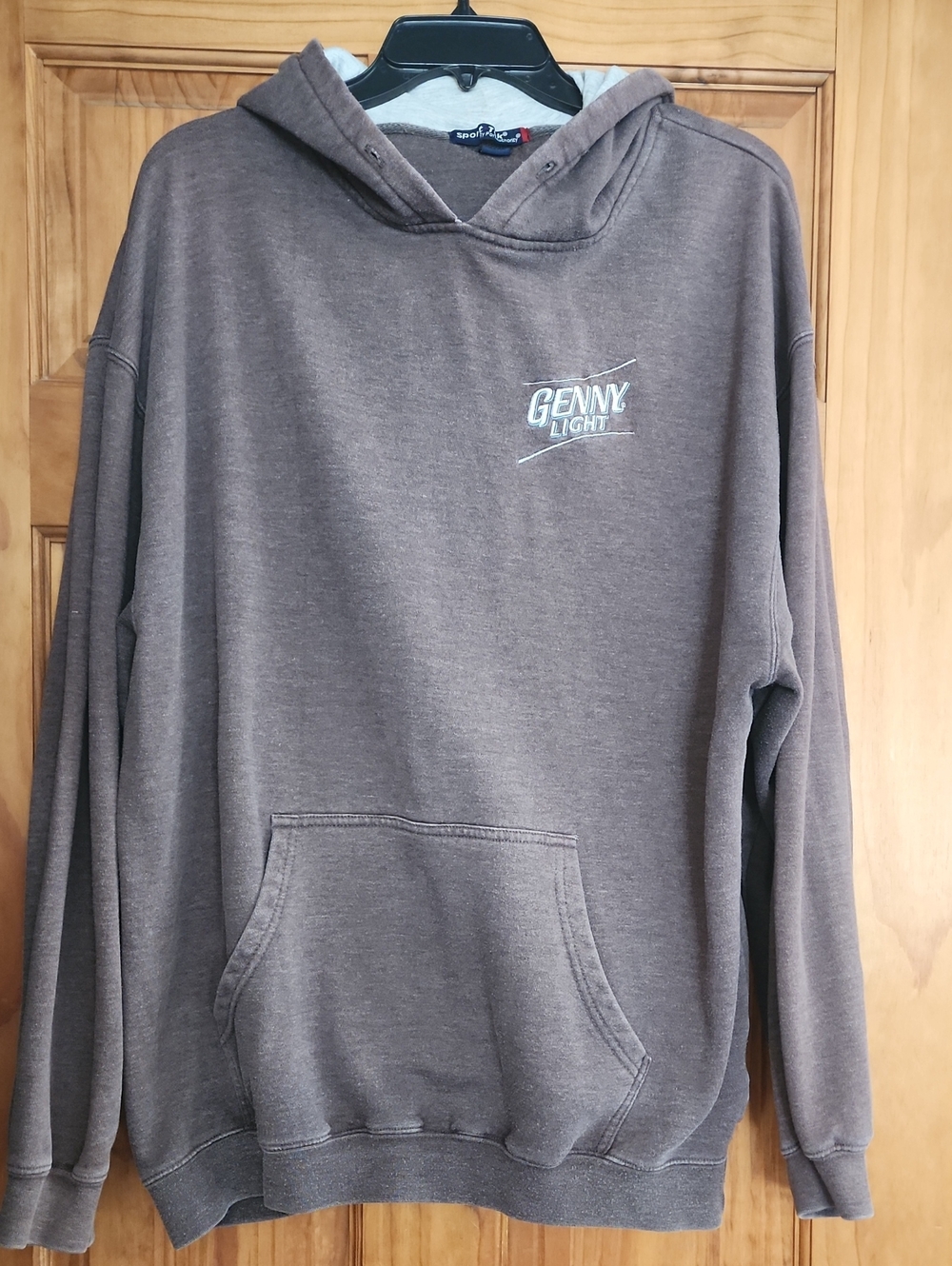 Port Authority Brown Hooded Pullover Sweatshirt